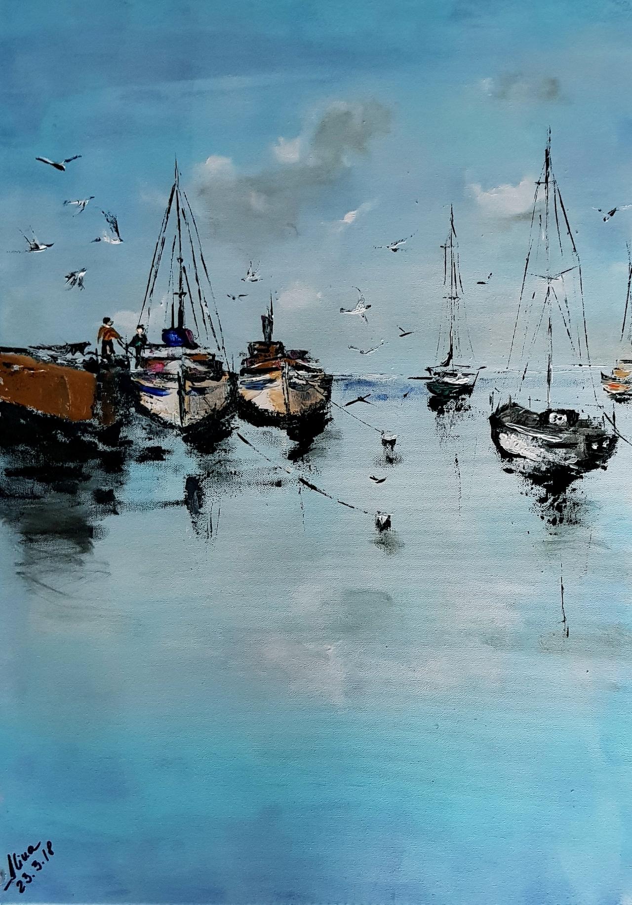 ArteDiAlina.com painting: at the end of the day